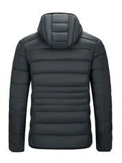 Harrison - Manteau d'hiver pour hommes - Puffer chaud avec capuche et col montant