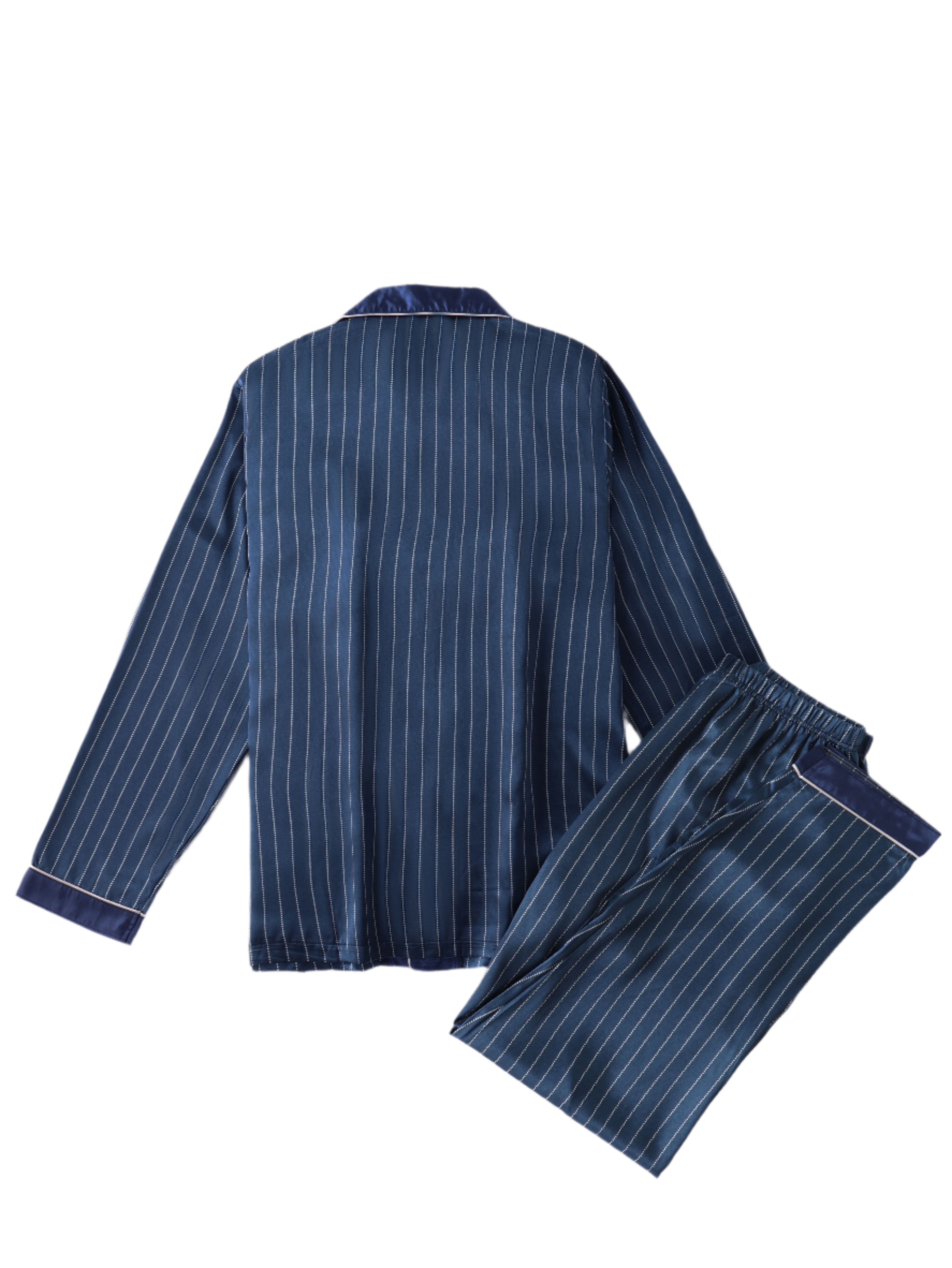 Orly - Pyjama en satin rayé à manches longues pour homme