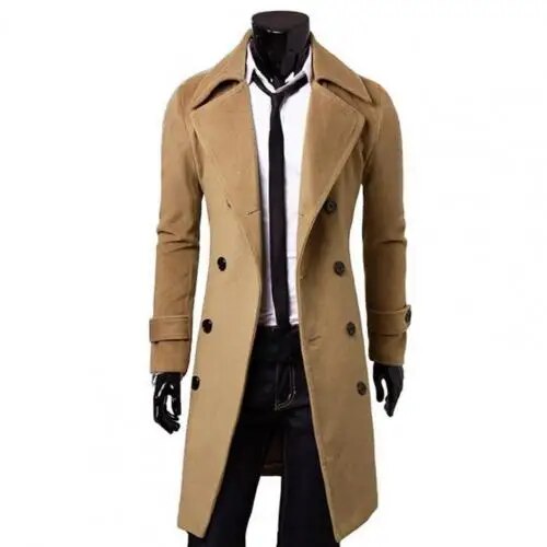 Henrik - Trench coat Veste coupe-vent avec double rangée de boutons