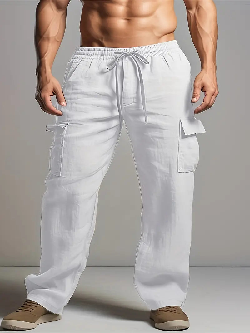 Michael - Pantalon en lin baggy pour hommes