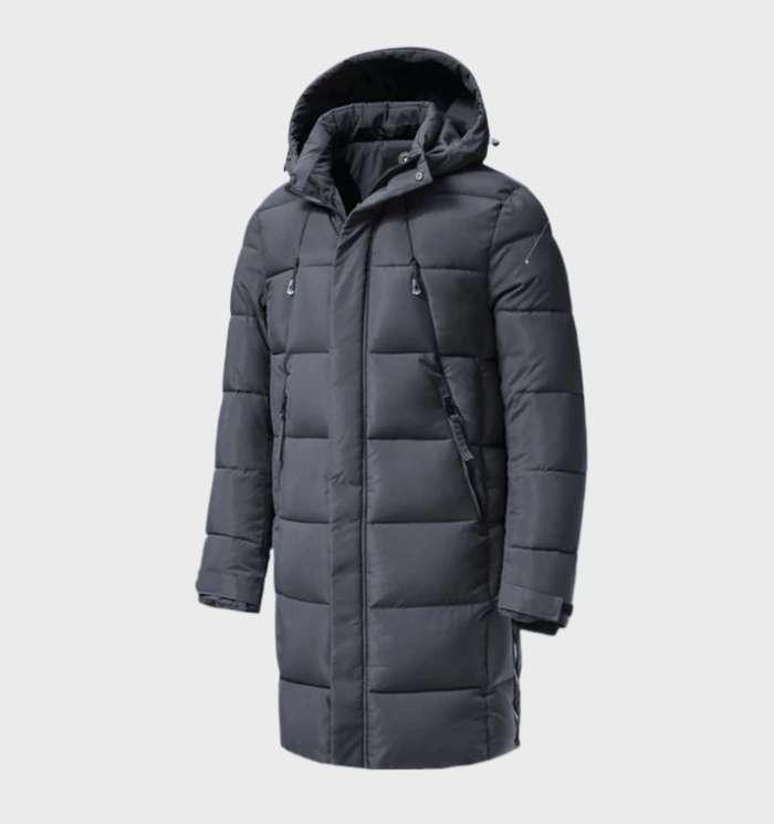 Ziven - Veste parka classique coupe-vent et imperméable avec capuche épaisse