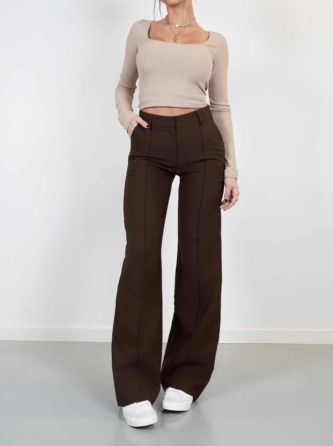 Eulalie - Pantalon business casual simple pour femmes