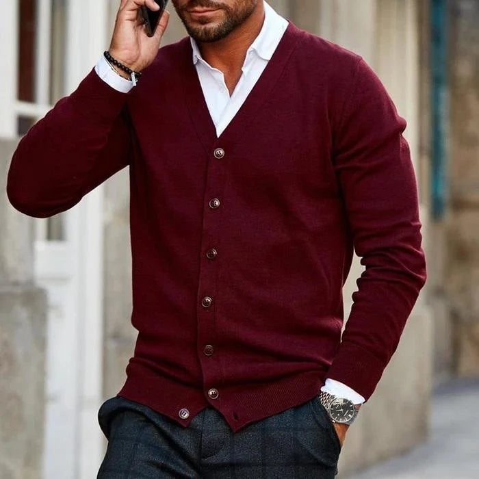 Fredy - Cardigan Confortable en Maille pour Hommes