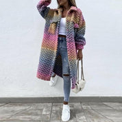 Griselda - Manteau long et chaud multicolore