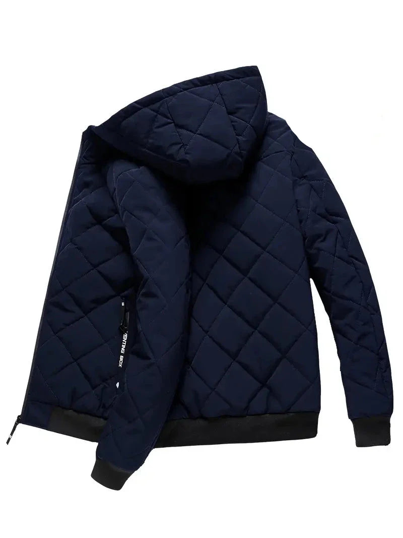 Bobby - Veste d'hiver chaude pour hommes - Veste polaire coupe-vent avec capuche et fermeture éclair