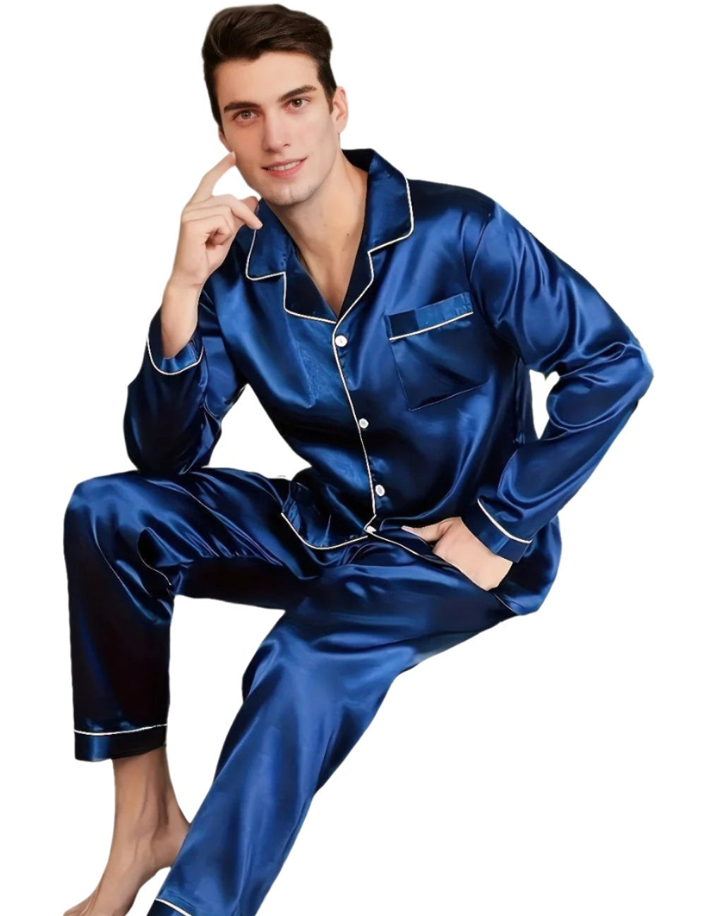 Lionde - Pyjama homme en satin de soie