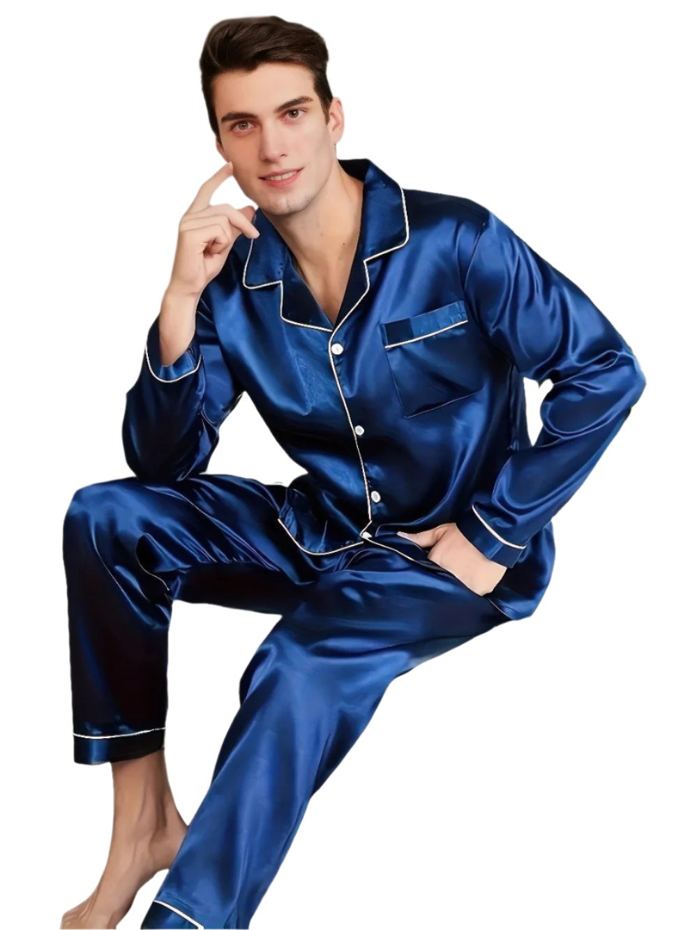 Lionde - Pyjama homme en satin de soie