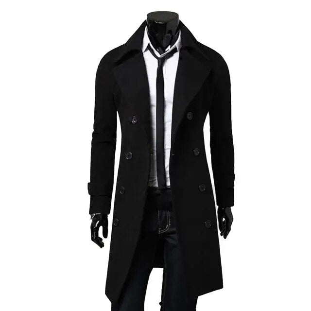 Henrik - Trench coat Veste coupe-vent avec double rangée de boutons