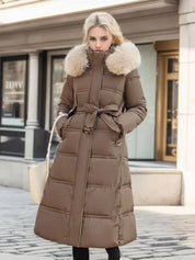 Mirabelle - Manteau parka long luxueux