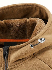 Denzel - Manteau d'hiver pour hommes - Manteau chaud à capuche et peluche double face