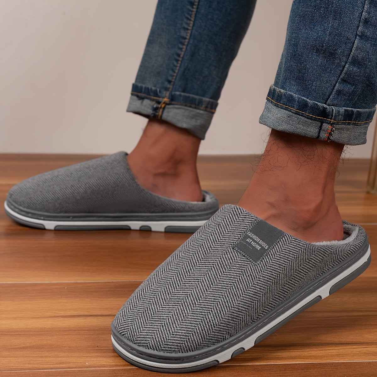 Jorian - Chaussons d'Intérieur Chauds pour Hommes