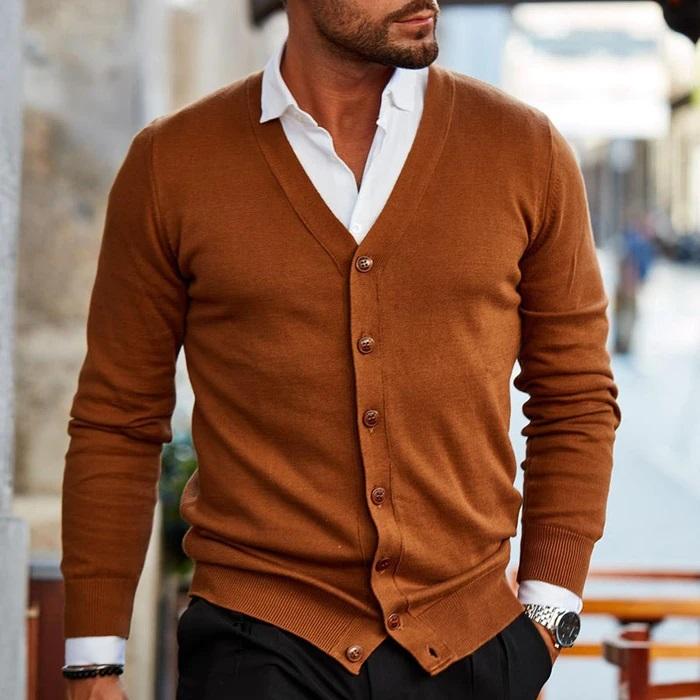 Fredy - Cardigan Confortable en Maille pour Hommes