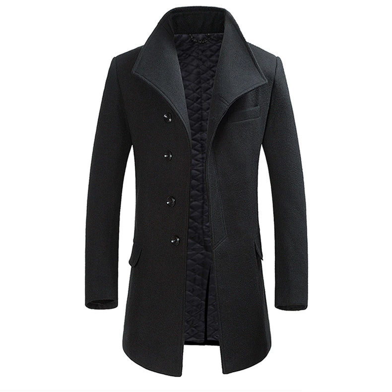 Quinlan - Manteau long en laine pour hommes