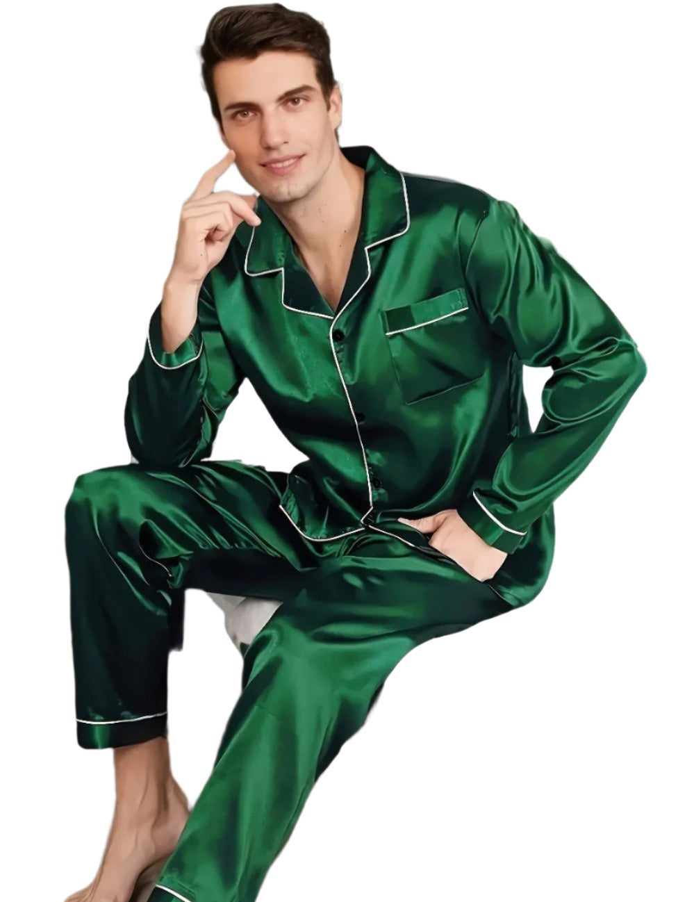 Lionde - Pyjama homme en satin de soie