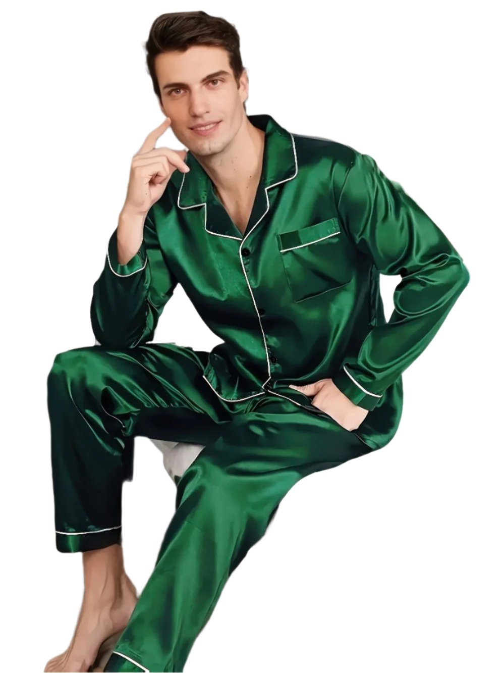 Lionde - Pyjama homme en satin de soie