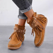 Clarisse - Bottes vintage chaudes avec franges