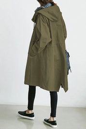 Dirane - Trench-coat imperméable à capuche