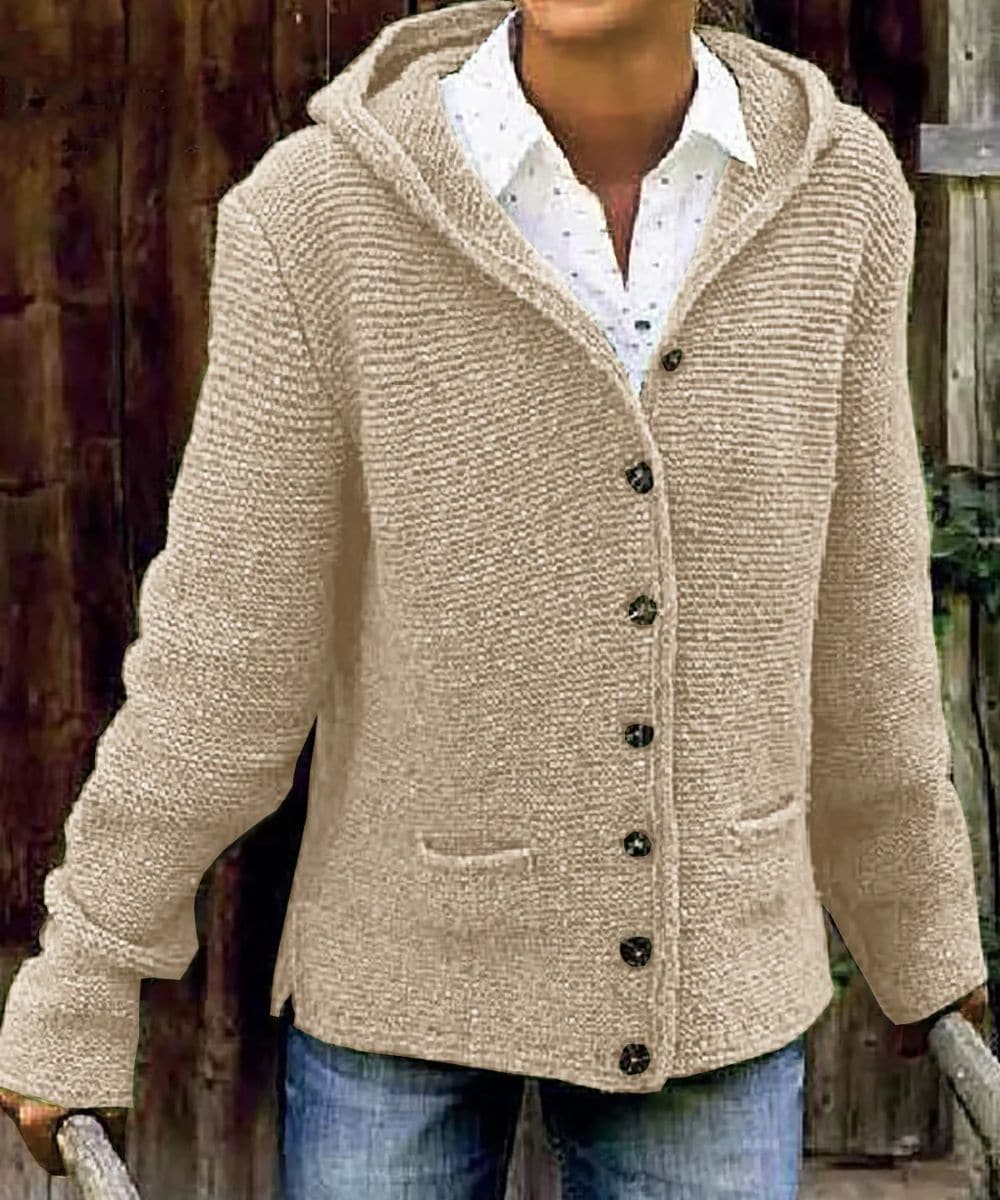 Isolde - Cardigan chaud avec bouton pour femme