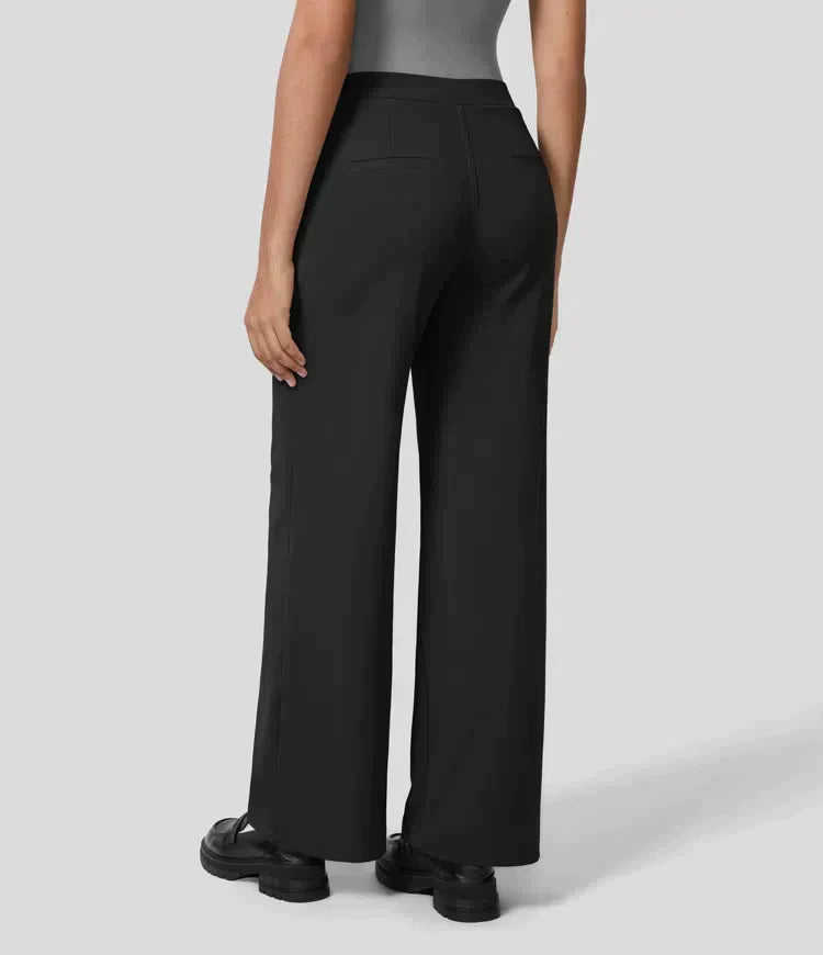 Celira - Pantalon stretch taille haute avec jambe droite