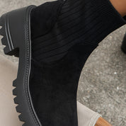 Naicely - Bottes Chelsea confortables et extensibles pour femmes