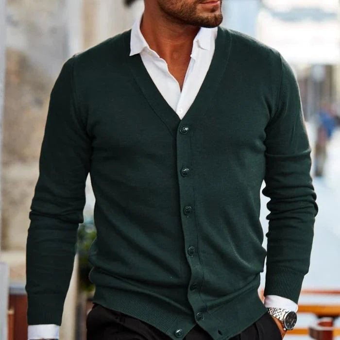 Fredy - Cardigan Confortable en Maille pour Hommes