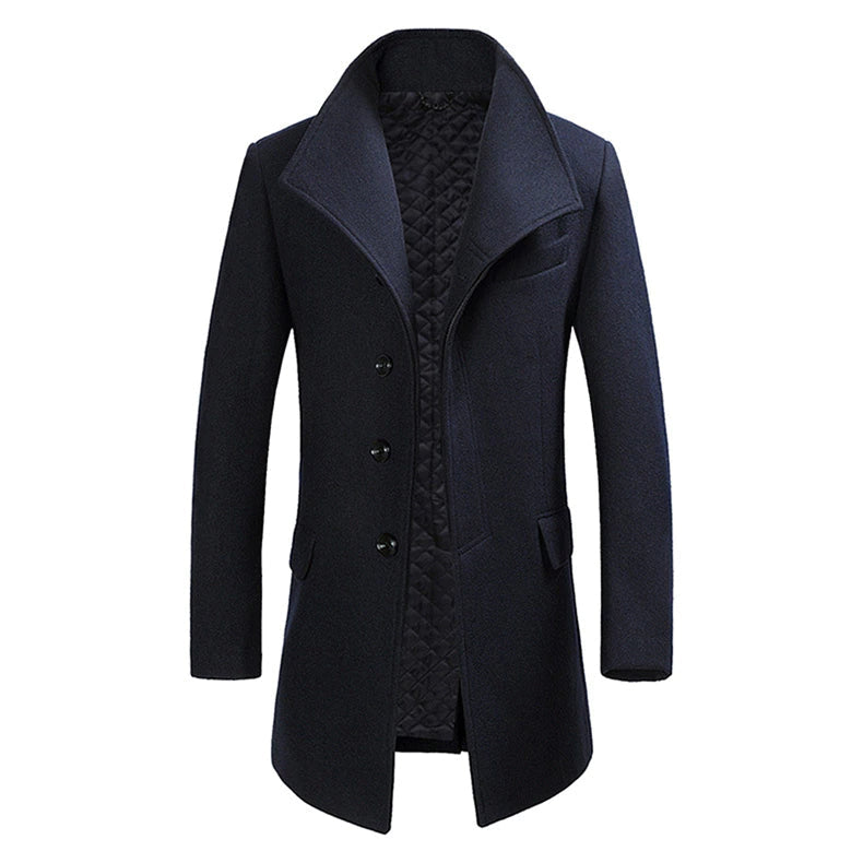 Quinlan - Manteau long en laine pour hommes