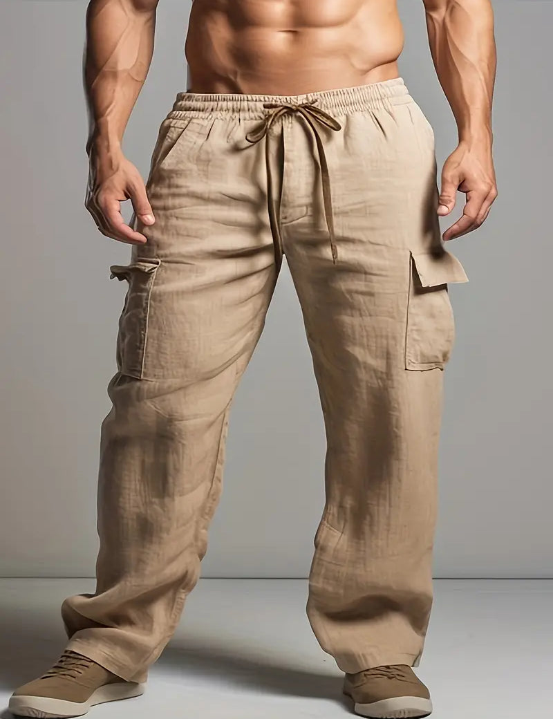 Michael - Pantalon en lin baggy pour hommes