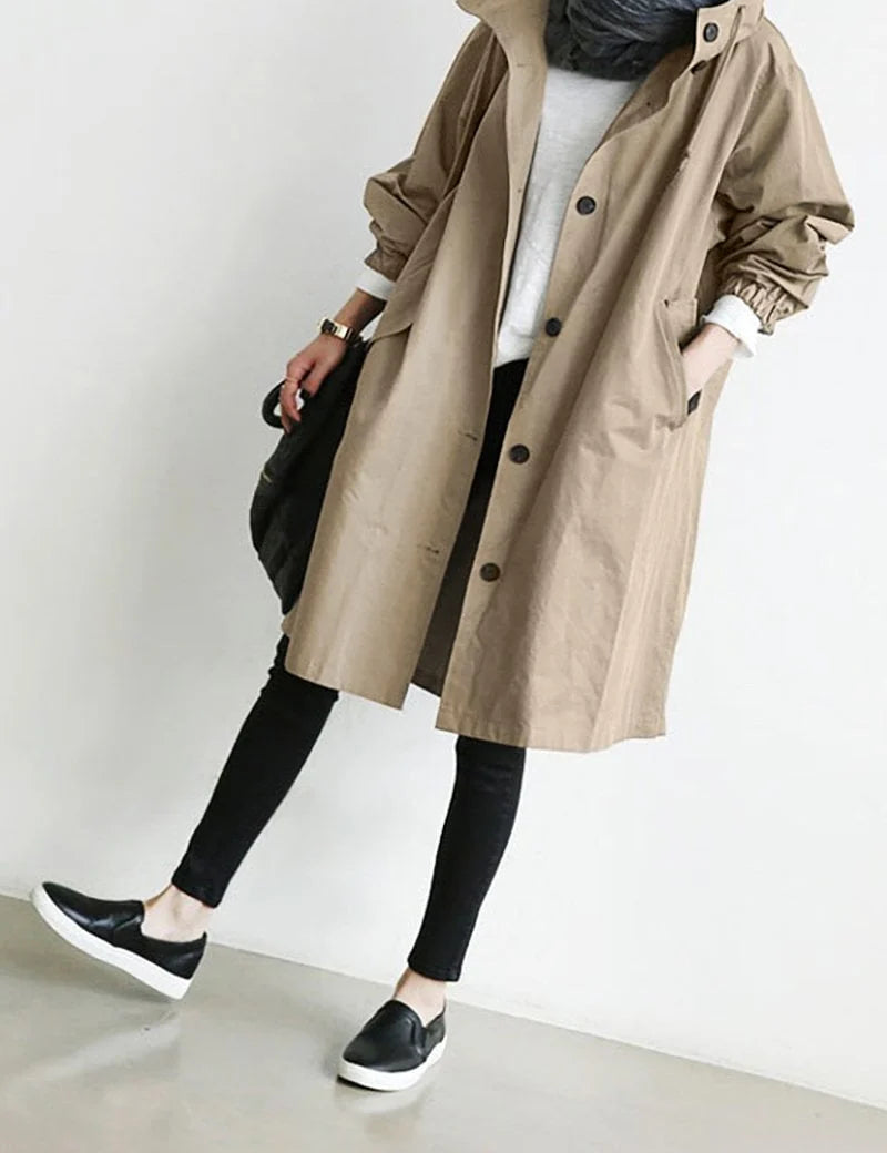 Dirane - Trench-coat imperméable à capuche