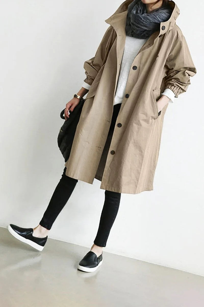 Dirane - Trench-coat imperméable à capuche