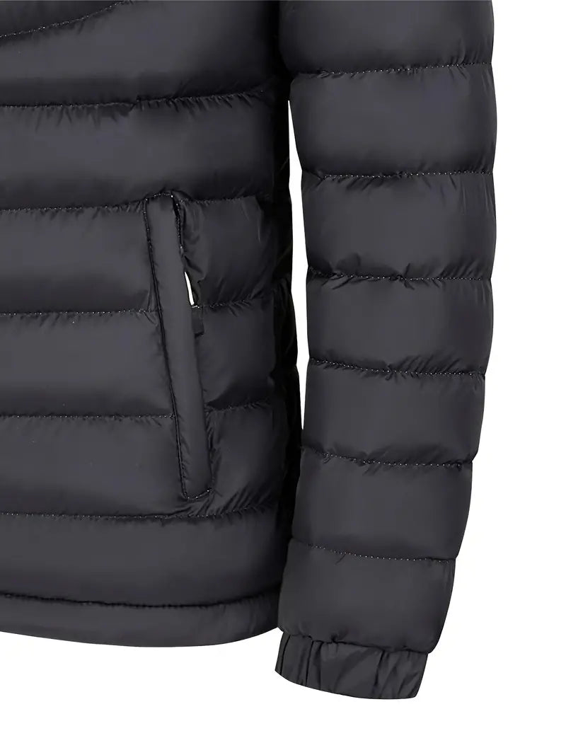 Wilbur - Veste matelassée pliable pour hommes avec col montant pour l'automne et l'hiver