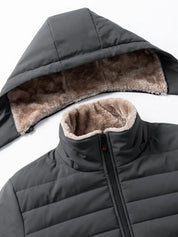 Travis - Manteau d'hiver stylé pour hommes - Veste rembourrée en polaire avec capuche