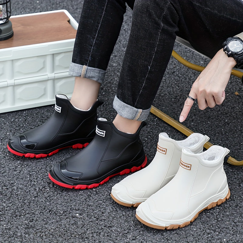 Marcus - Bottes de pluie pour hommes Chaussures d'extérieur isolées en PVC antidérapant