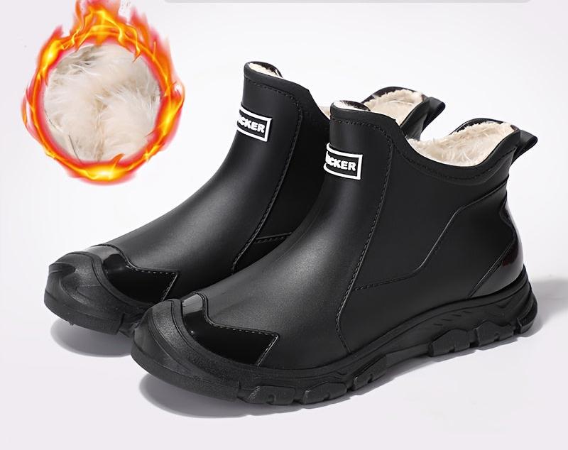 Marcus - Bottes de pluie pour hommes Chaussures d'extérieur isolées en PVC antidérapant