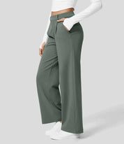 Celira - Pantalon stretch taille haute avec jambe droite