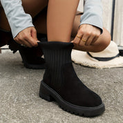 Naicely - Bottes Chelsea confortables et extensibles pour femmes