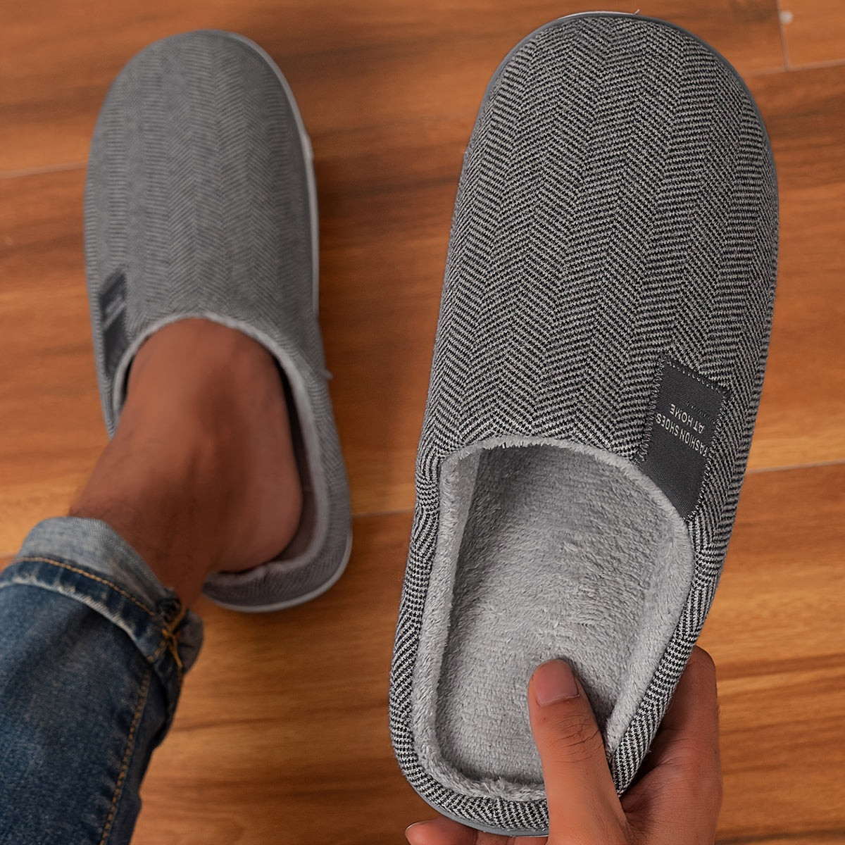 Jorian - Chaussons d'Intérieur Chauds pour Hommes