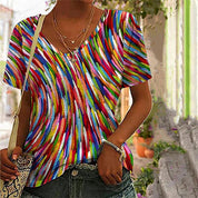 Jenica - T-shirt coloré décontracté