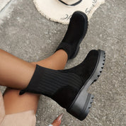 Naicely - Bottes Chelsea confortables et extensibles pour femmes