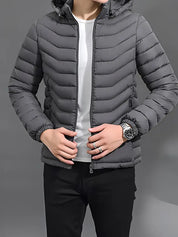 Isaac - Manteau d'hiver élégant pour hommes - Veste matelassée avec capuche et poches