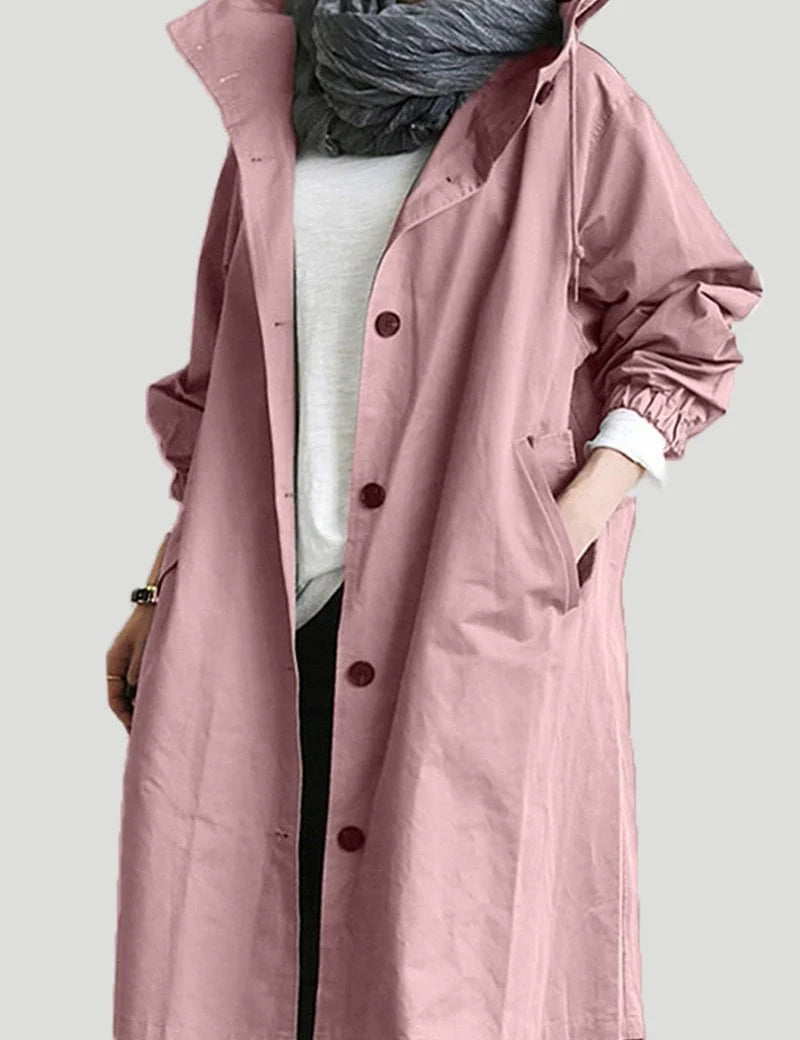 Dirane - Trench-coat imperméable à capuche