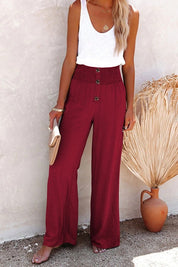 Silvia - Pantalon palazzo décontracté à taille haute