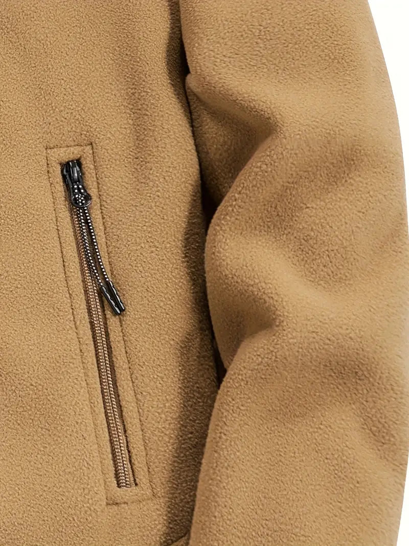 Denzel - Manteau d'hiver pour hommes - Manteau chaud à capuche et peluche double face