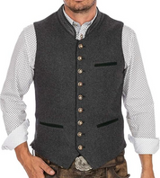 Theron - Gilet gris élégant et classique pour hommes