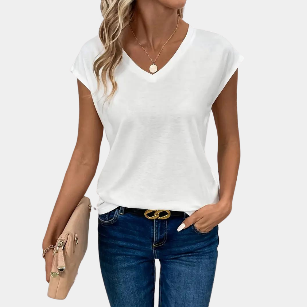 Norine - Casual dames T-shirt met een V-hals