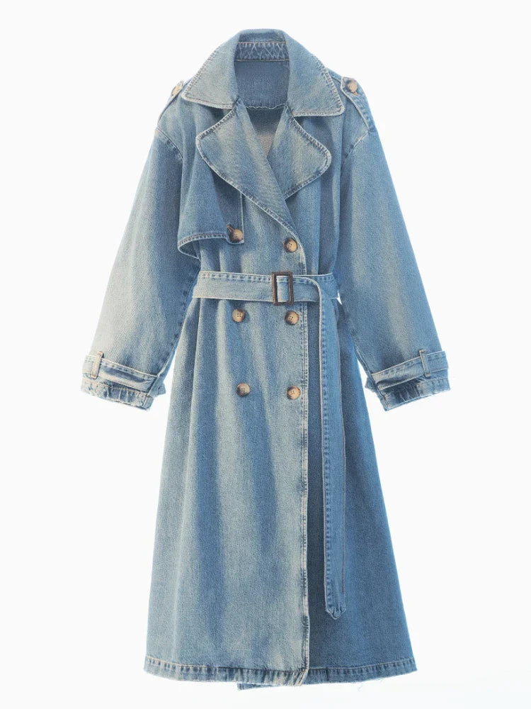 Feodora - Trench-coat en denim