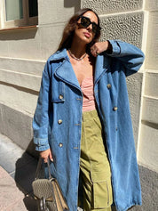 Feodora - Trench-coat en denim