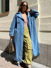 Feodora - Trench-coat en denim