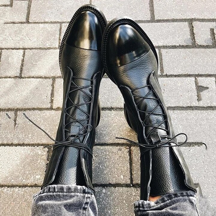 Olga - Bottes à talon vintage pour femmes