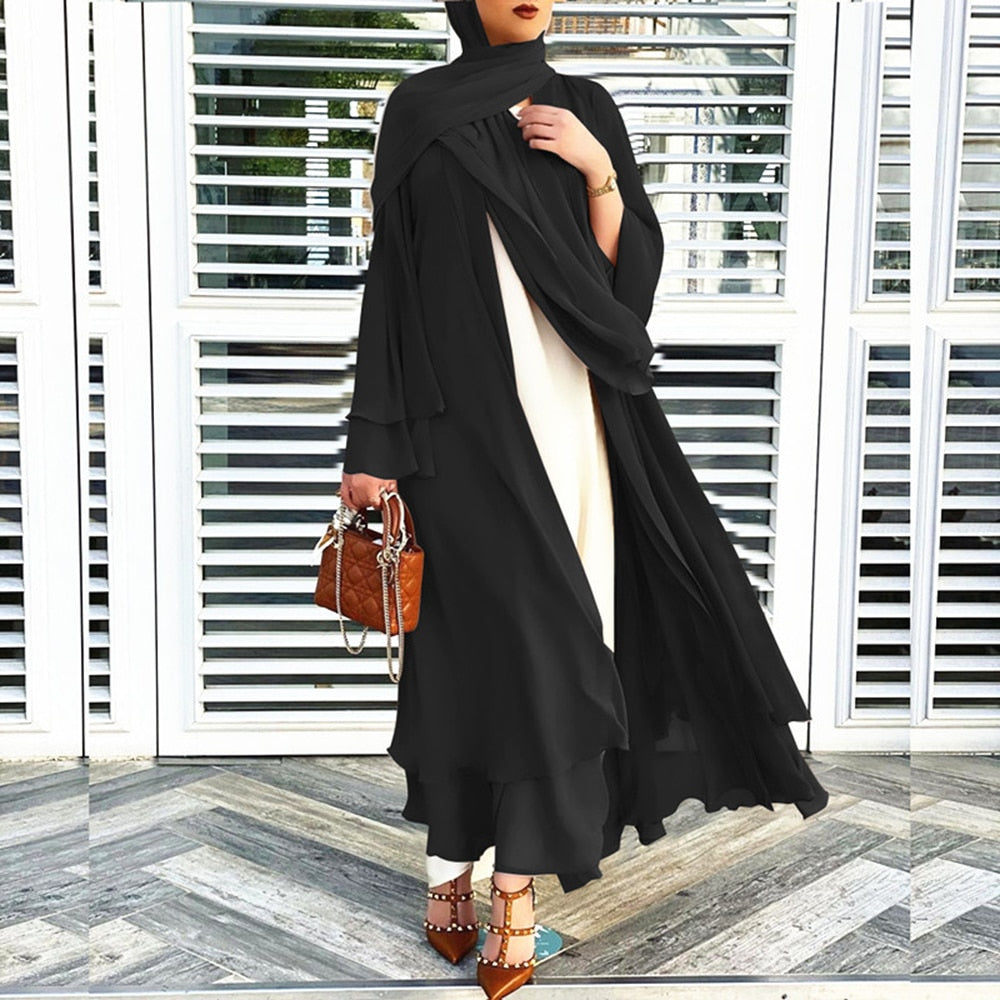 Coleen - Abaya Amina ouverte avec Hijab