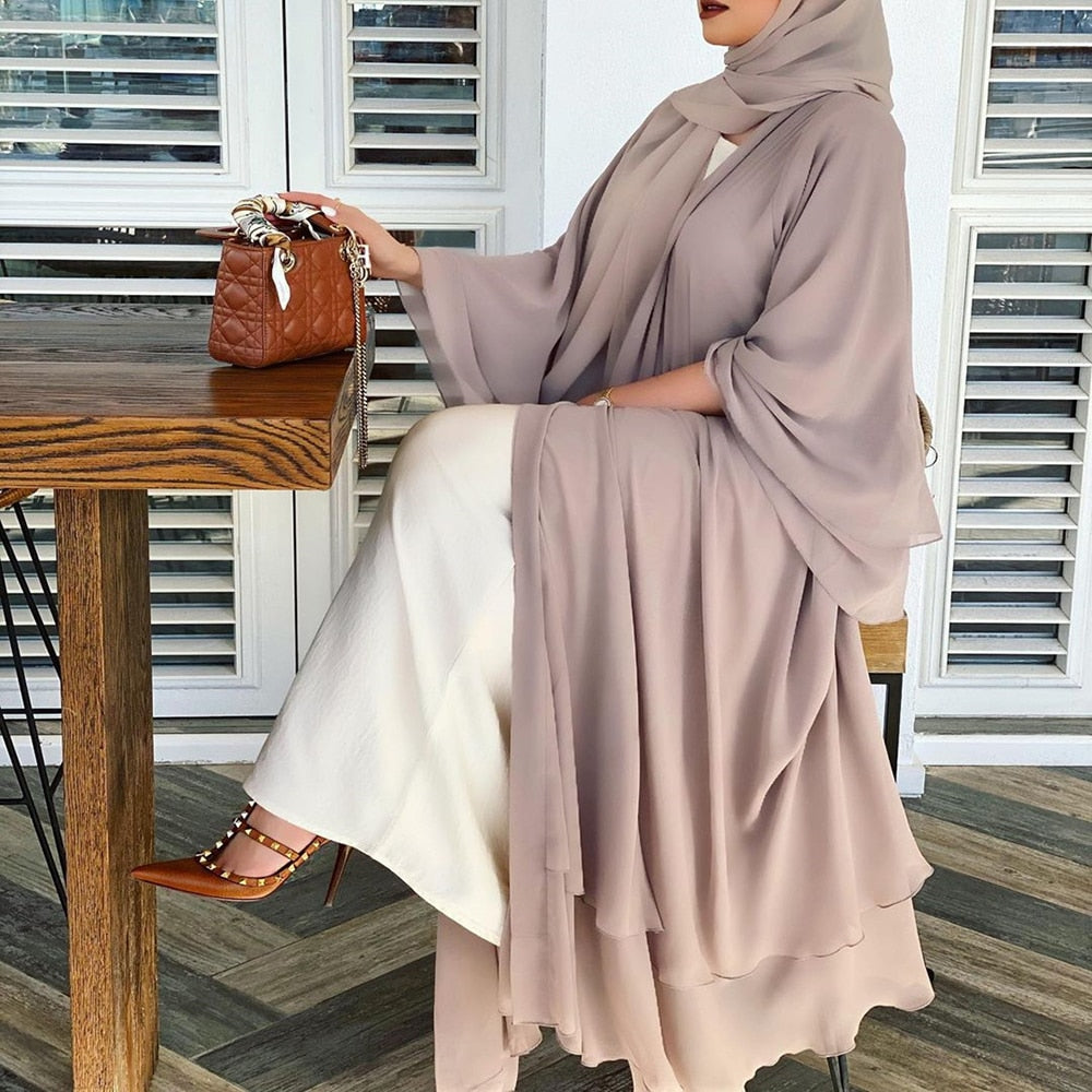 Coleen - Abaya Amina ouverte avec Hijab